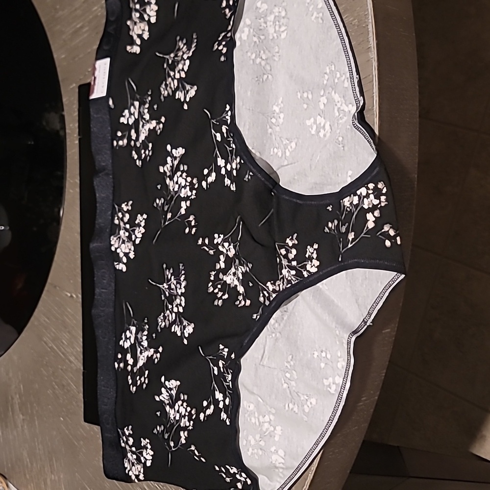 Cacique Black and White Cotton Brief
